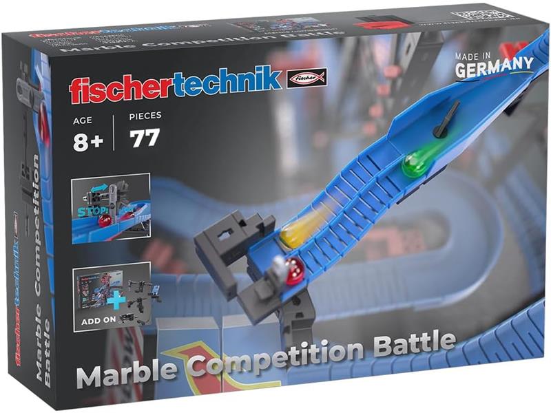 Fischertechnik slagalica STEM, 77 dijelova, 8+,Utrka Kuglica - dodatak : dvoboj - 18050138