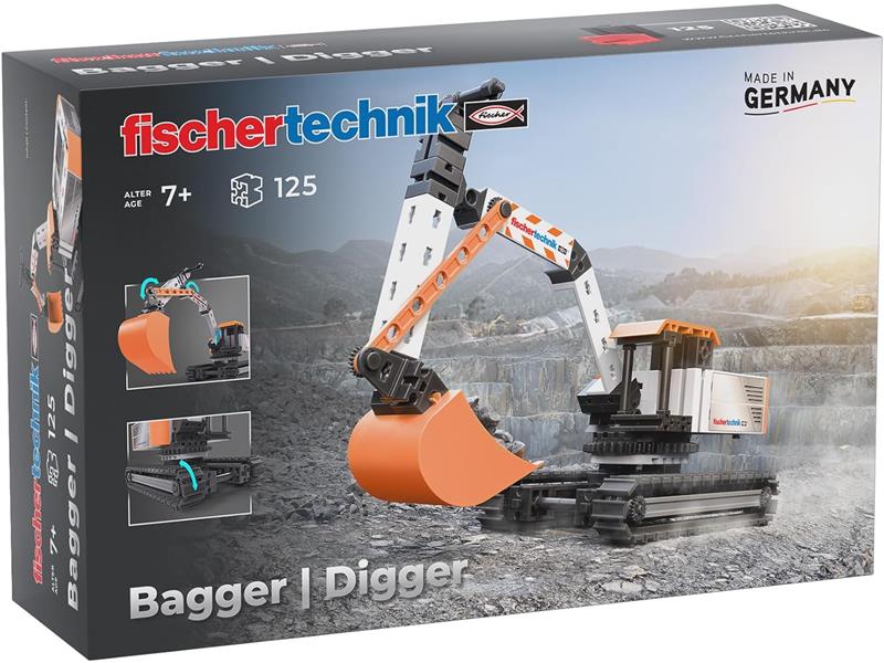 Fischertechnik slagalica STEM, 125 dijelova, 7+, Bager - 18050155