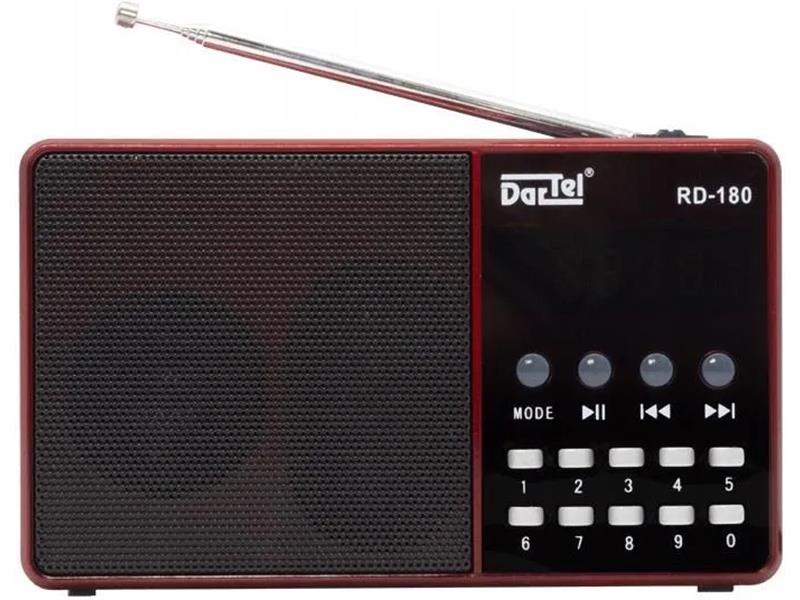 Dartel radio FM, Bluetooth, punjiva baterija, RD-180 Crveni - 05100102