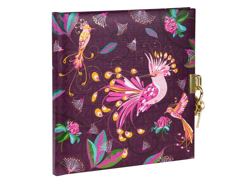 GOLDBUCH Dnevnik 17x17 cm, 96 stranica Tropical Birds plum - 06060904