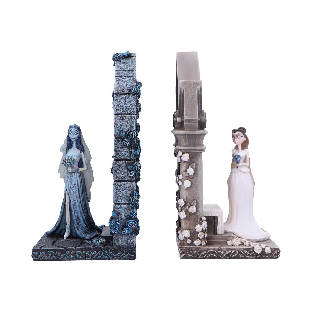 NEMESIS NOW CORPSE BRIDE EMILY AND VICTORIA BOOKENDS 19CM