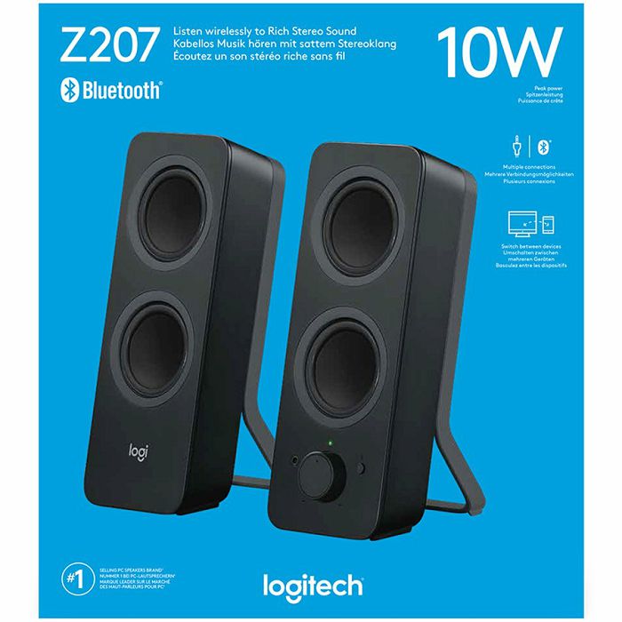 LOGITECH Speakers Z207 with Bluetooth – EMEA - BLACK