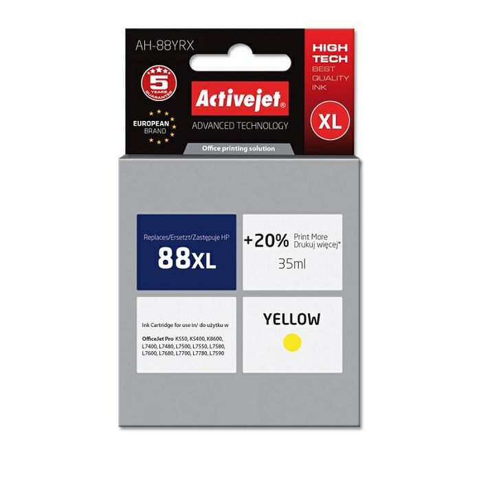 ActiveJet yellow ink HP 88XL C9393AE