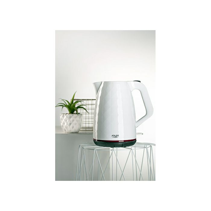 Adler water heater 1,7L 2200W white plastic