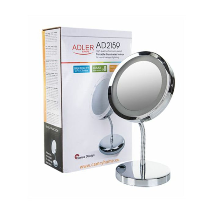 Adler cosmetically lit mirror