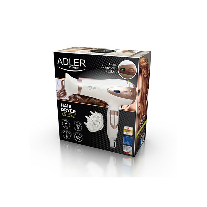 Adler ionic hair dryer 2200W AD 2248 white