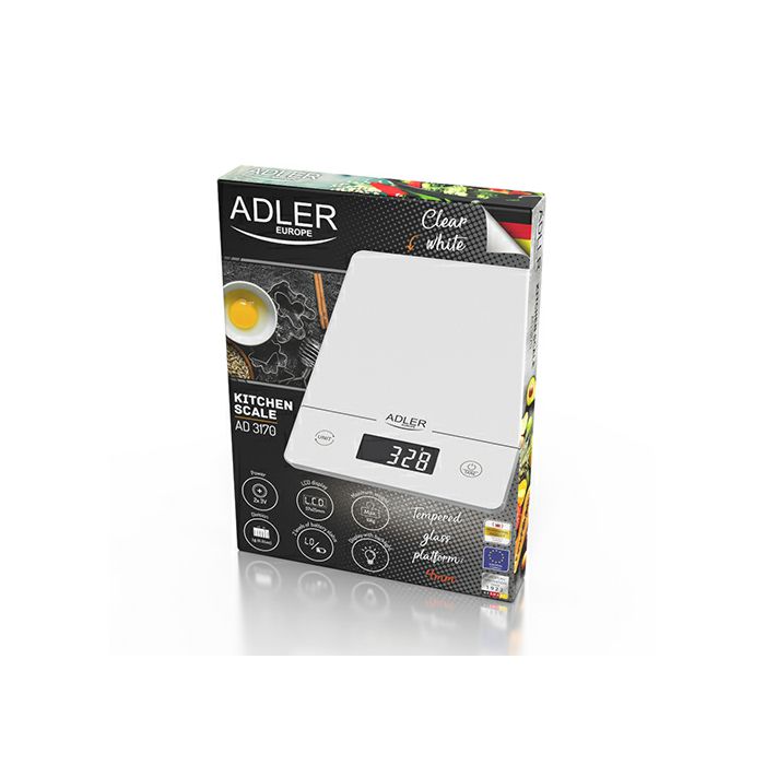 Adler kitchen scale white AD3170W