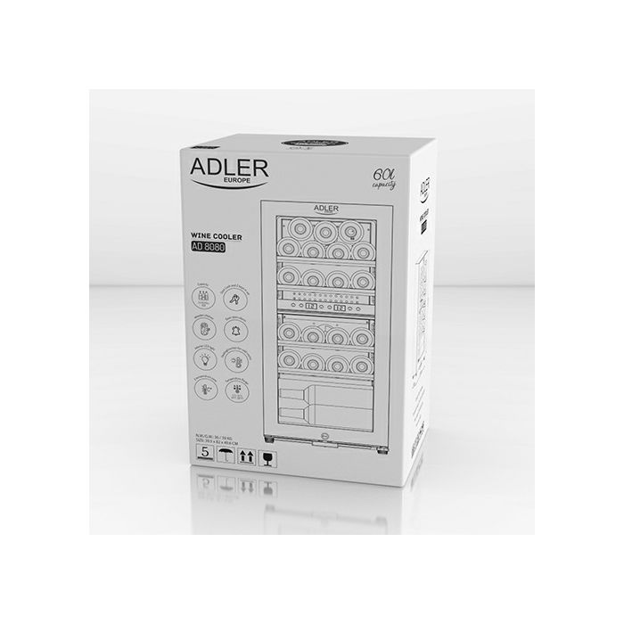 Adler wine display case 60L double cooling zone AD8080