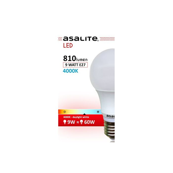 ASALITE LED bulb E27 9W 4000K 810lm