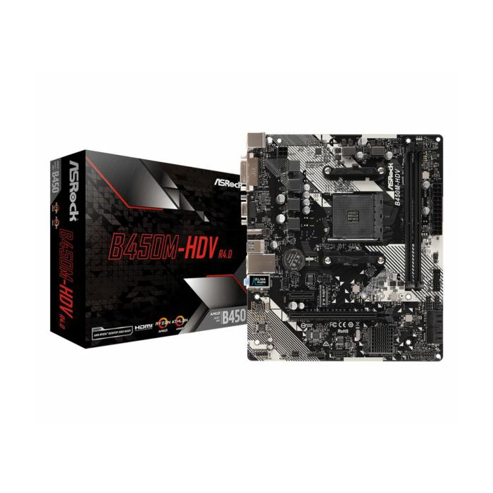 Asrock B450M-HDV R4.0, 2xDDR4, S.AM4