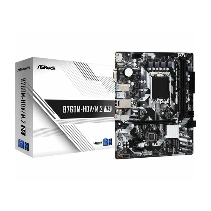 Asrock Intel LGA1700 B760M-HDV M.2 D4