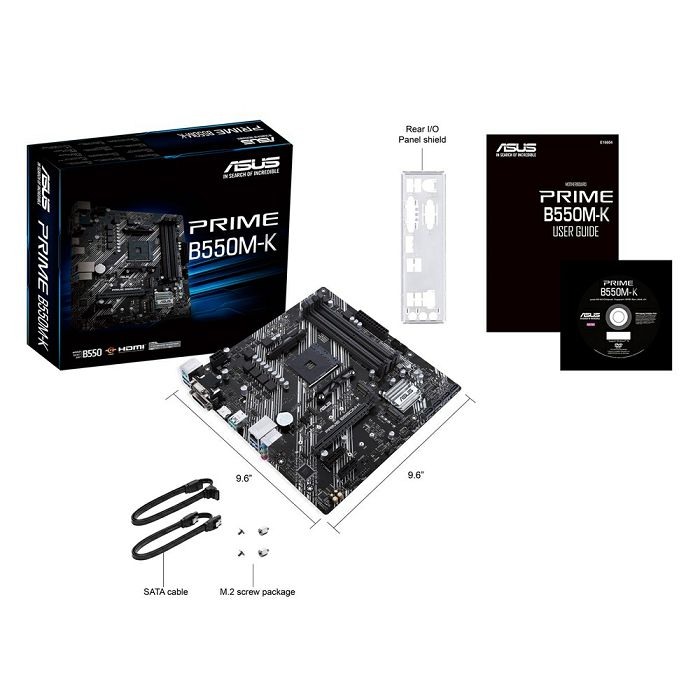 ASUS PRIME B550M-K, DDR4, SATA3, USB3.2Gen2, HDMI, AM4 mATX