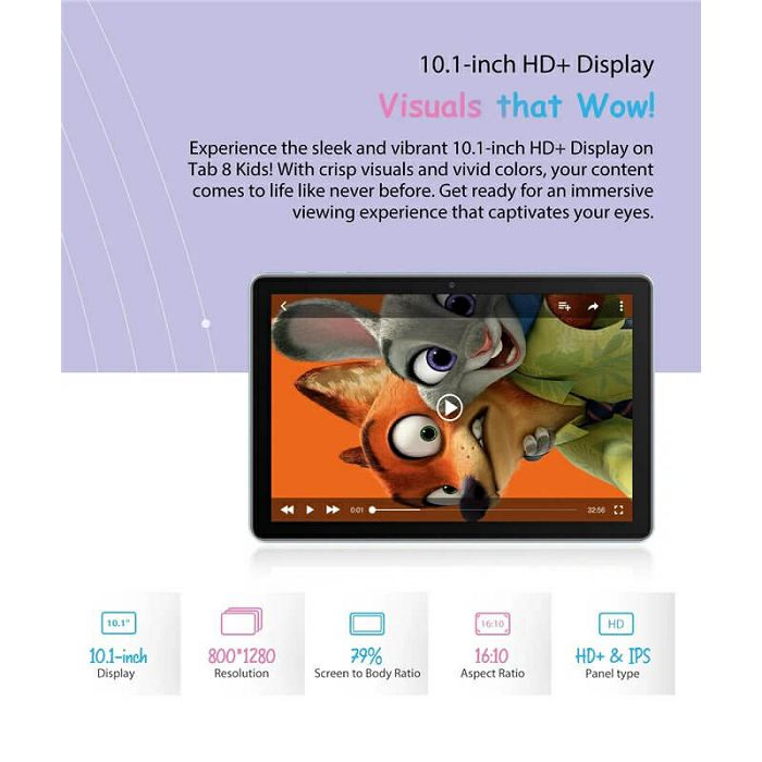 Blackview TAB8 KIDS WIFI 10.1'' tablet computer 4GB+128GB, pink