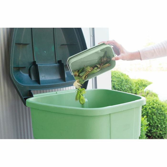 Brabantia bin for organic waste, green.