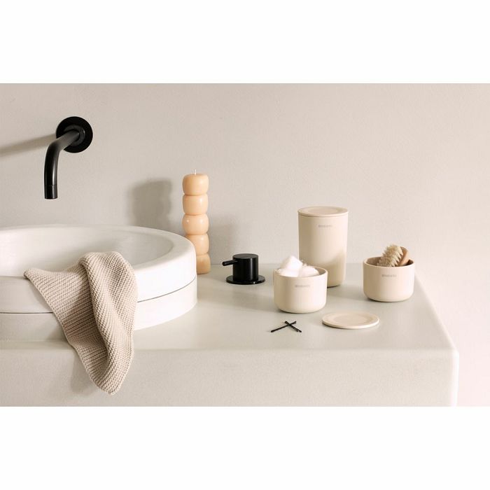 Brabantia set of 3 pots for the bathroom, beige