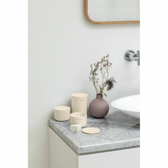 Brabantia set of 3 pots for the bathroom, beige