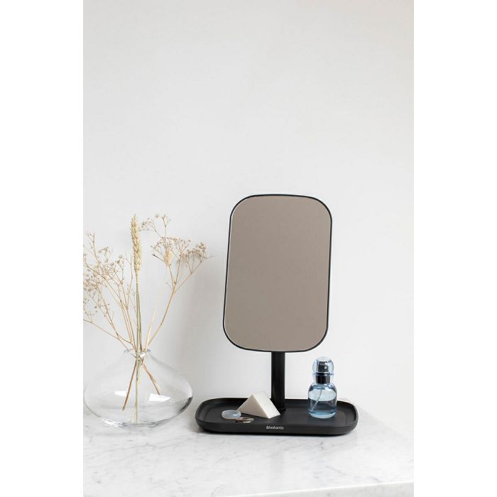 Brabantia ReNew mirror with dark gray storage container