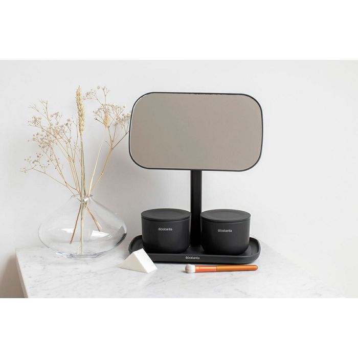 Brabantia ReNew mirror with dark gray storage container