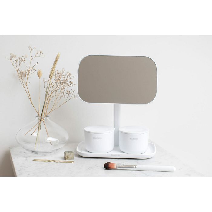 Brabantia ReNew mirror with storage container dark white