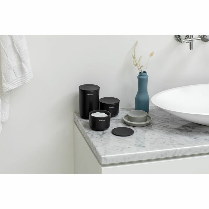 Brabantia set of 3 pots for the bathroom, gray