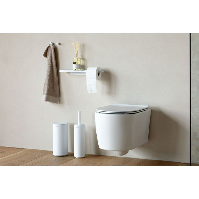 Brabantia MINDSET holder and brush for toilet white