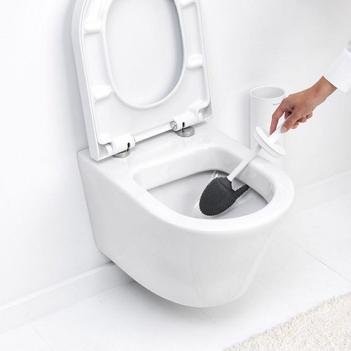 Brabantia MINDSET holder and brush for toilet white