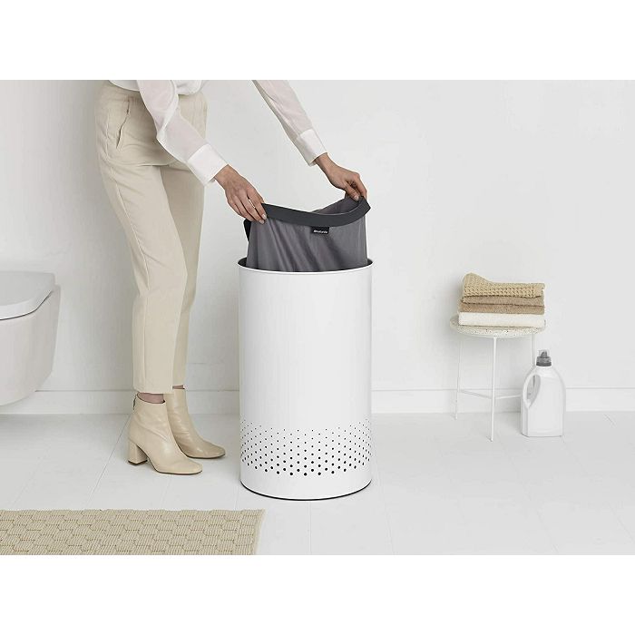 Brabantia laundry basket 60L round, white