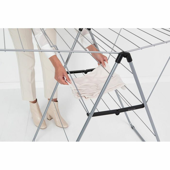 Brabantia HangOn clothes drying rack, 25 m metallic grey