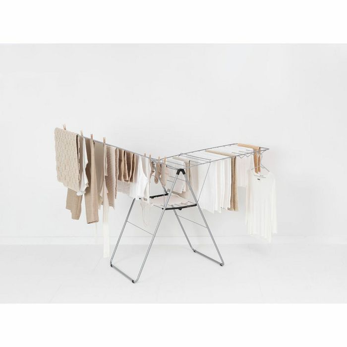 Brabantia HangOn clothes drying rack, 25 m metallic grey