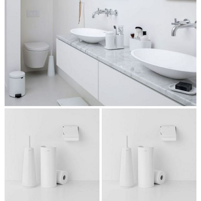 Brabantia toilet brush and stand - white