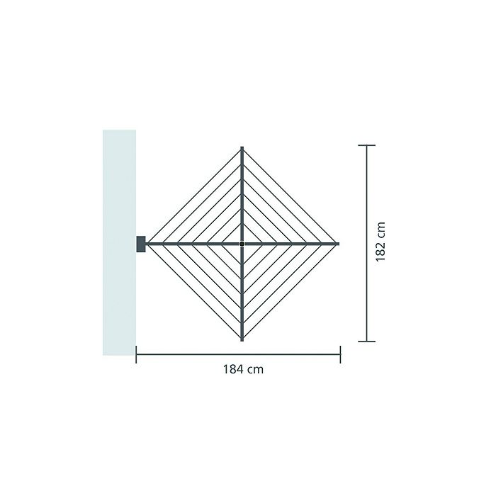 Brabantia wall dryer WALLFIX for laundry, 24 m