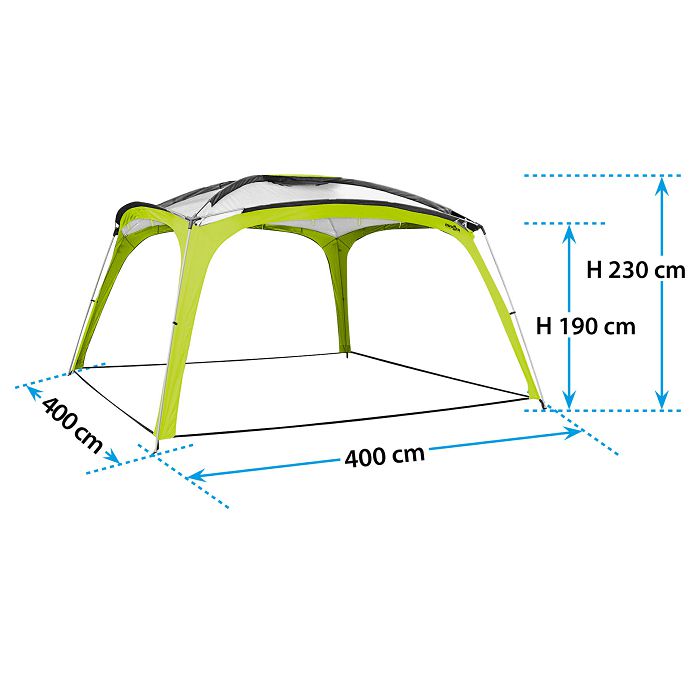 BRUNNER pavilion Medusa II 0102030N.C70 400x400 cm green