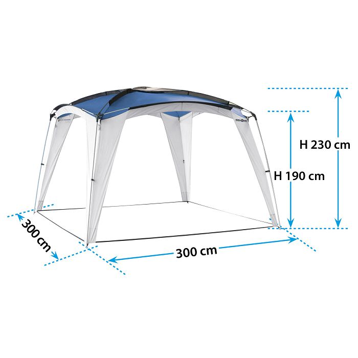 BRUNNER pavilion Medusa II 0102034N.C30 300x300 cm blue