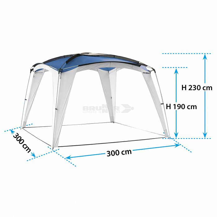 BRUNNER pavilion Medusa II 0102034N.C30 300x300 cm blue