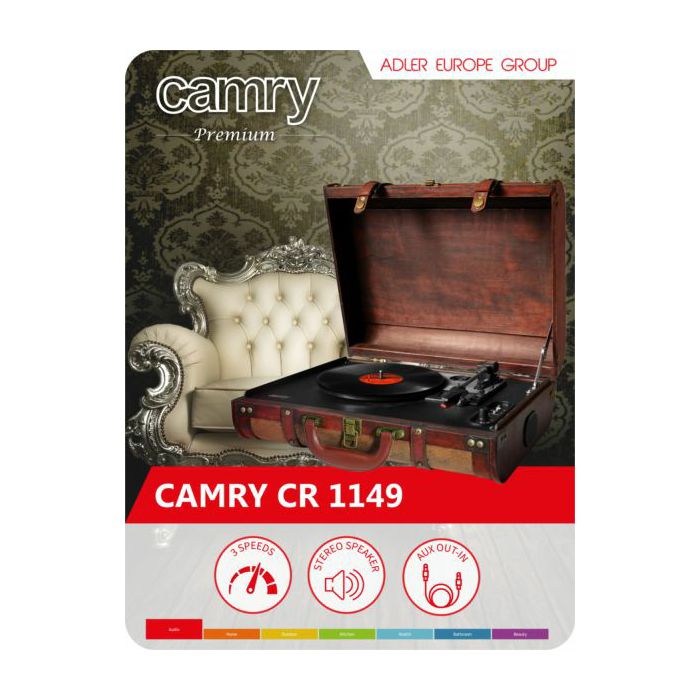 Camry vintage portable turntable in a suitcase