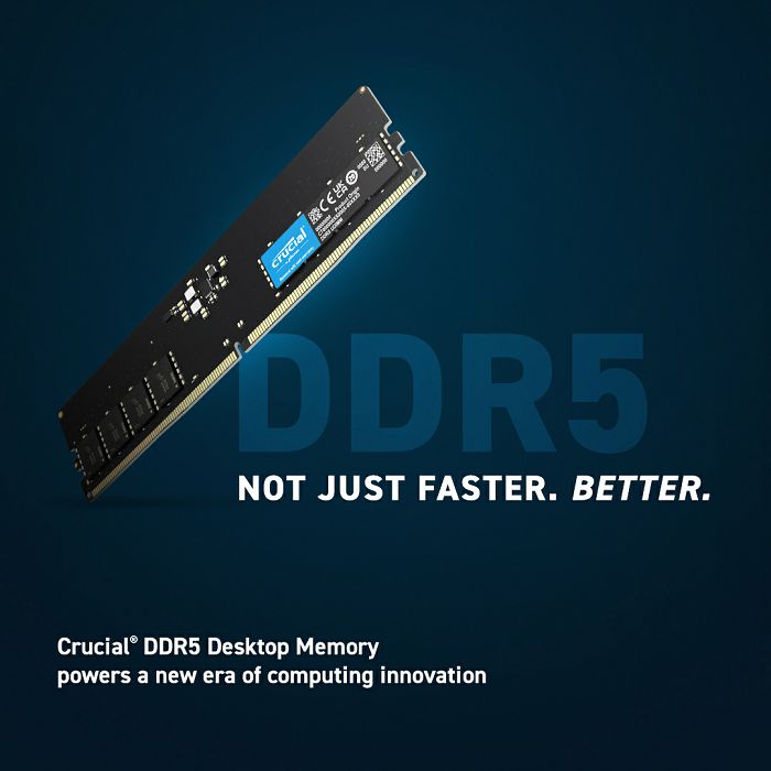 Crucial 16GB DDR5-5600 UDIMM CL46, 1.1V