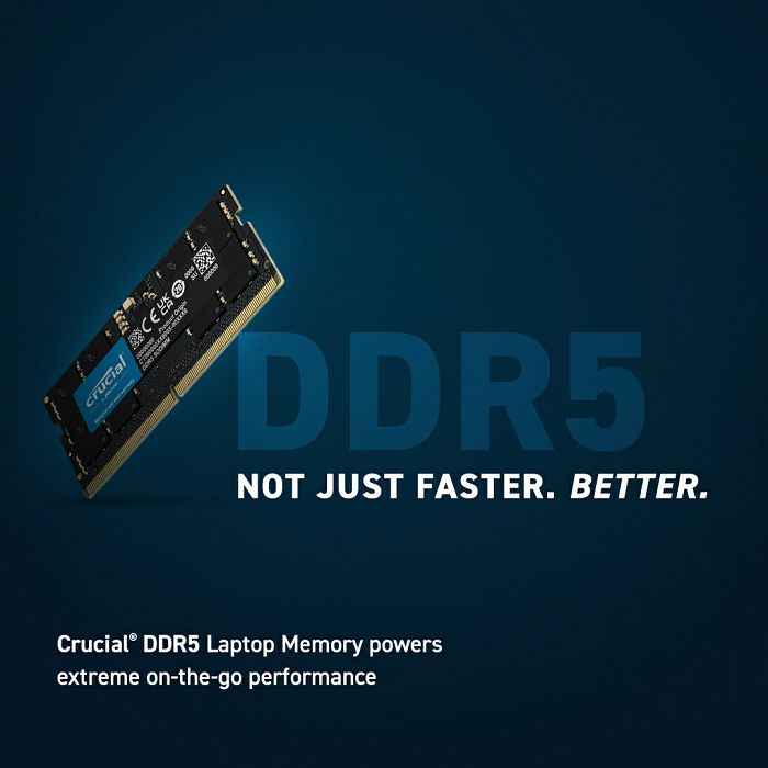 Crucial 32GB DDR5-5600 SODIMM CL46, 1.1V