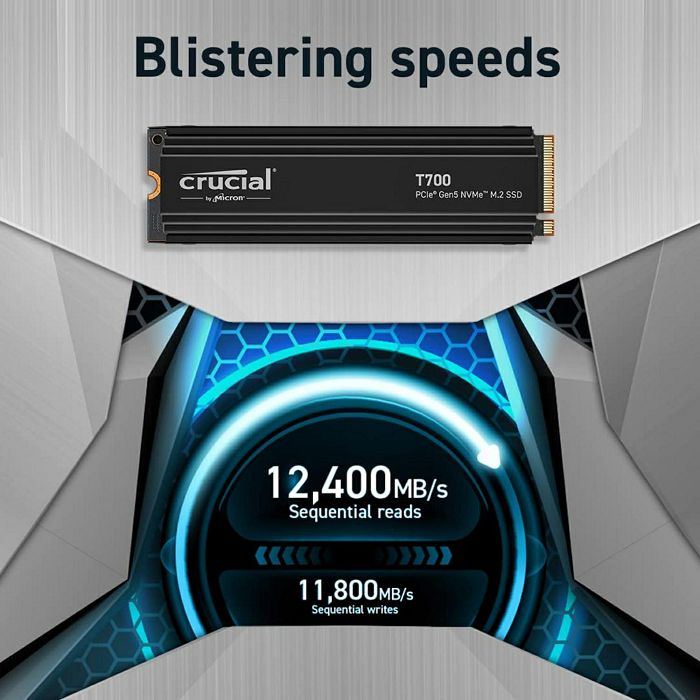 Crucial T700 4TB PCIe Gen5 NVMe M.2 SSD