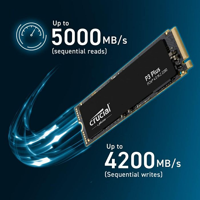 Crucial P3 Plus 500GB 3D NAND NVMe PCIe M.2 SSD