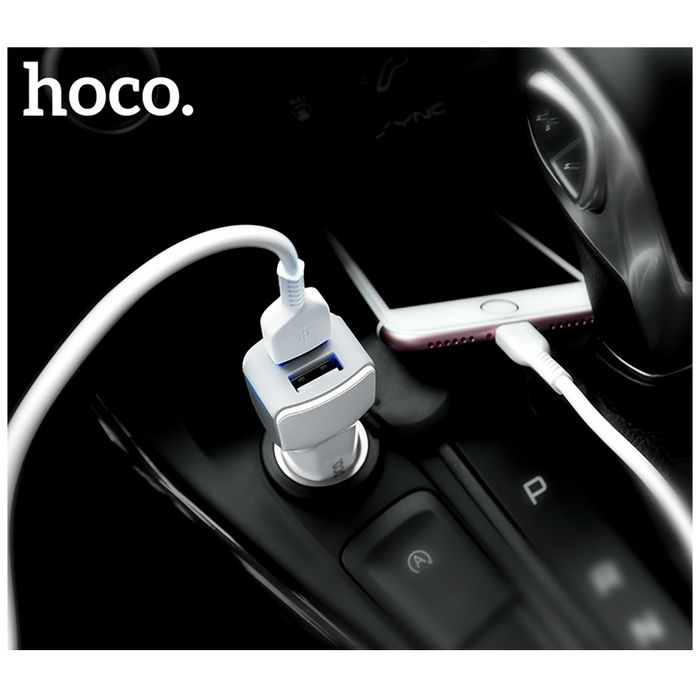 hoco. Auto punjač sa Lightning kabelom, 2 x USB, 5 V/2.4 A - Z23 Grand Style set, Lightning