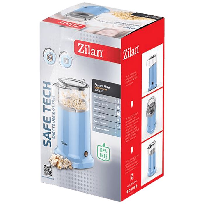 Zilan Aparat za kokice, 1200 W, plava - ZLN3147