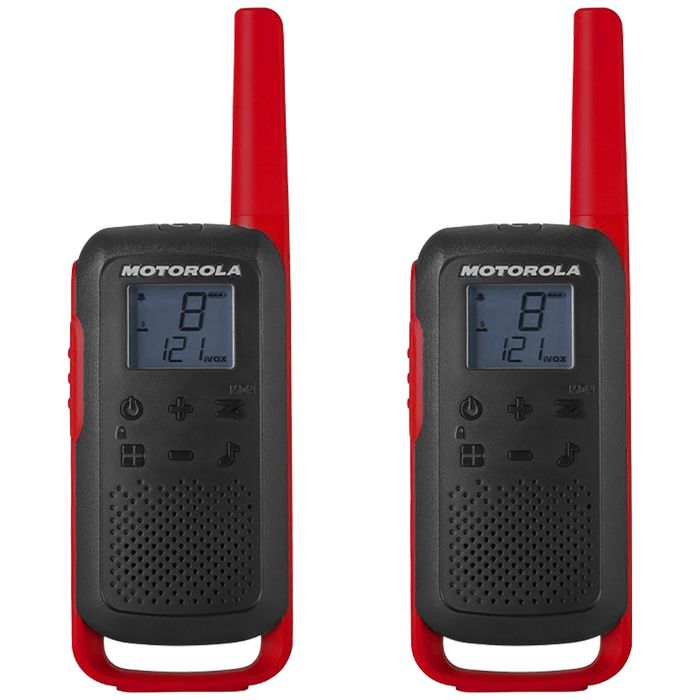 Motorola Walkie Talkie, domet 8 km, 16 kanala, crvena - TLKR T62 RD