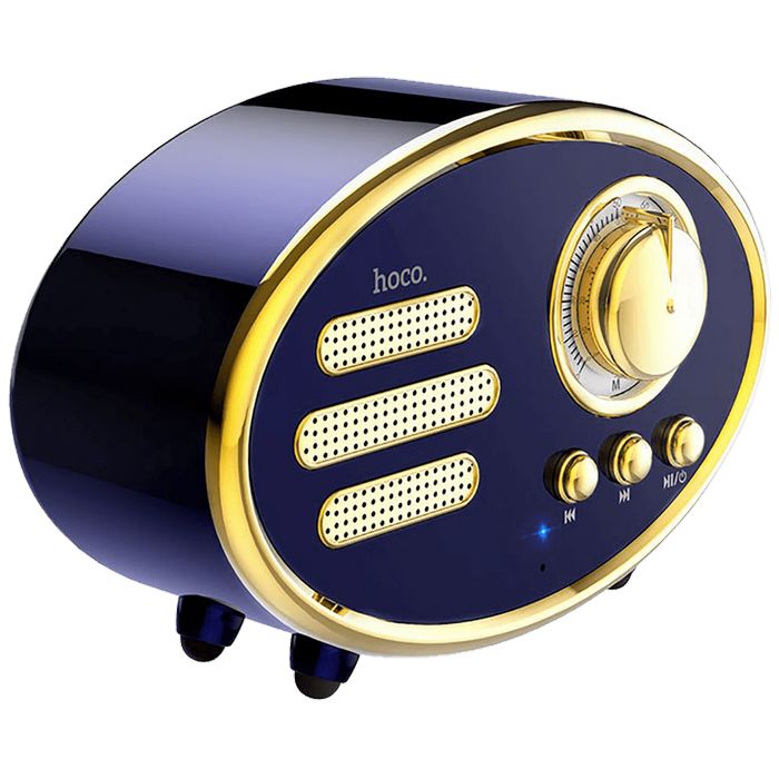 hoco. Zvučnik bežični, Bluetooth,retro, 1200 mAh, 5 h, 5 W, plava - BS25 Time, Bluetooth, retro, blue