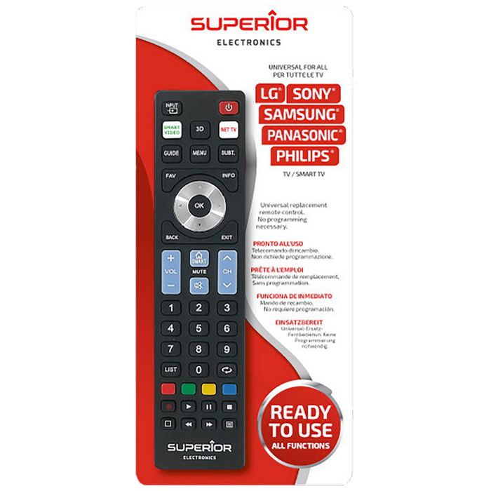 Superior Daljinski upravljač za LG/Sam./Sony/Phi./Pan.smart TV  - RC Ready5