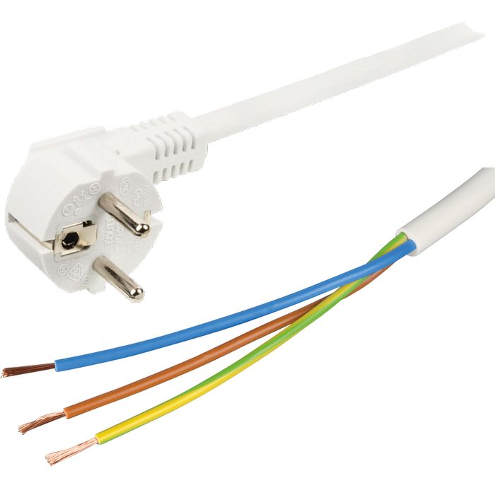 home Produžni kabel,3 utičnice, prekidač, 1.0mm², 1,5 met, bijeli - NV 3K/WH