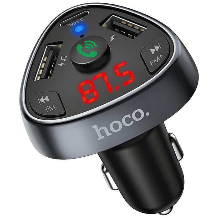 hoco. FM modulator, Bluetooth, 12/24 V, 2xUSB, 1xtype C, PD 18W - E51 Road treasure