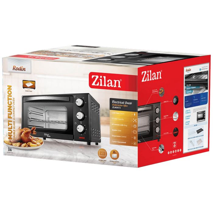 Zilan Mini pećnica, zapremina 15 l,1200W,  timer - ZLN0973