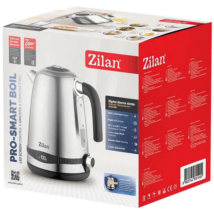 Zilan Kuhalo za vodu, zapremina 1.7 l, 2200 W, INOX - ZLN1000