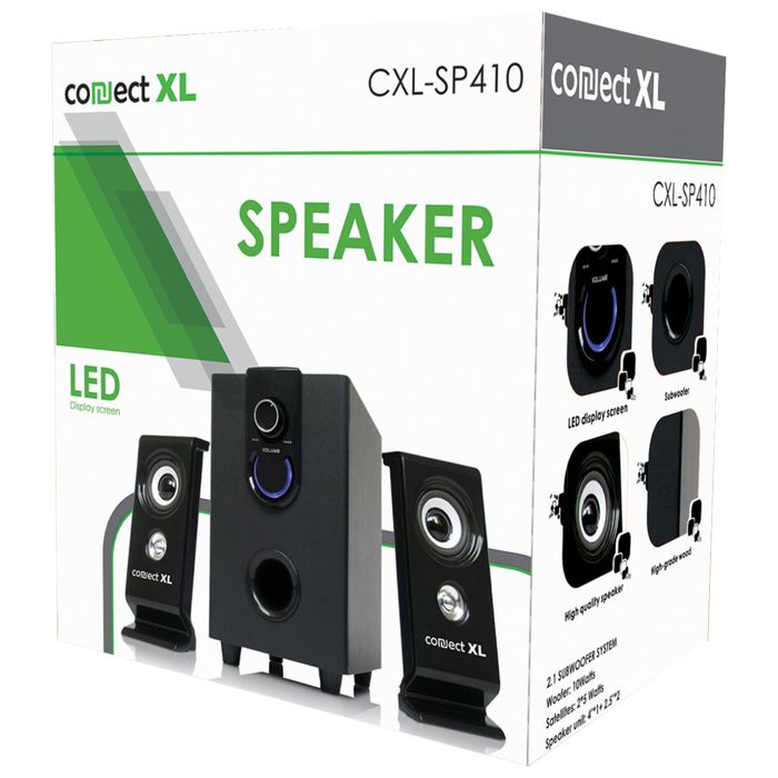 Connect XL Zvučnik, set, 2.1, AC 220V, crna boja - CXL-SP410