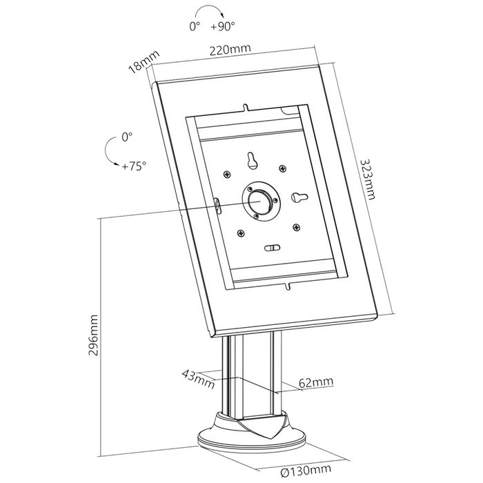 Maclean Stolni nosač za iPAD Pro,  Samsung Galaxy, Tab A - MC-908W